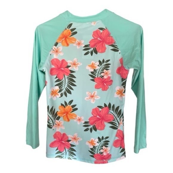 NWT, Girls size 16, floral Swim Top, UPF‎ 50+ - Picture 3 of 6